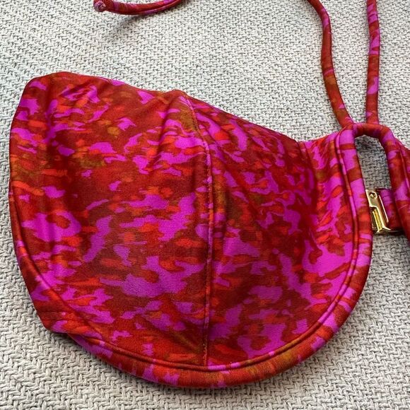 VIX Swim Bikini Top Size XL NWT Underwire Pink Red - Picture 2 of 9